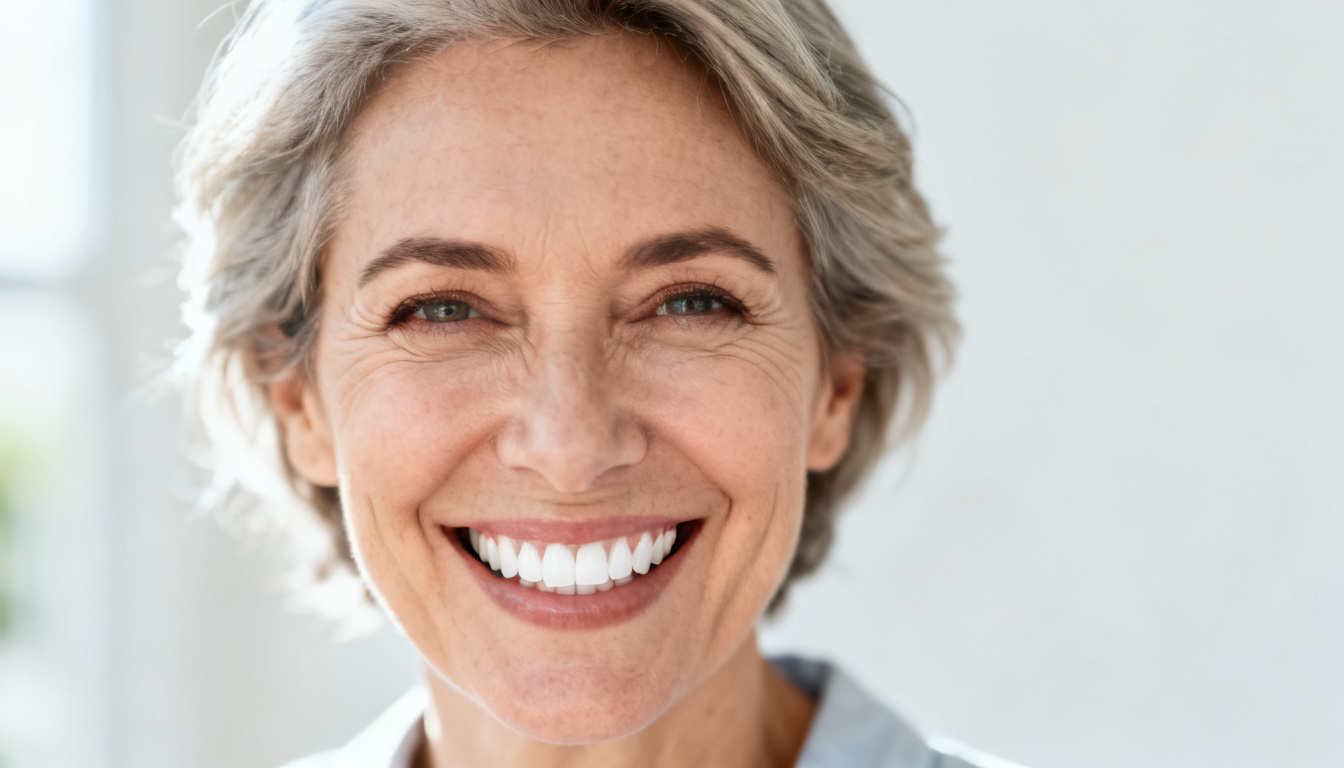 Resultat d'un somriure blanc i natural després d'estètica dental